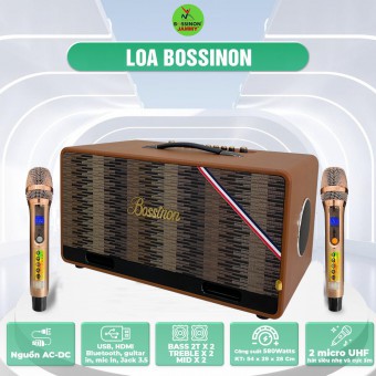 LOA XÁCH TAY BOSSINON N2287K _Kích thước: 540 (W) x 280(D) x 310 (H)mm _Nặng 16kg _Công suất: 580Watts Bảo hành chính Hãng 12 tháng (bình và micro bảo hành 6 tháng)